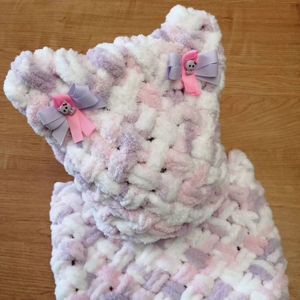 Шапка из пряжи Ализе Пуффи