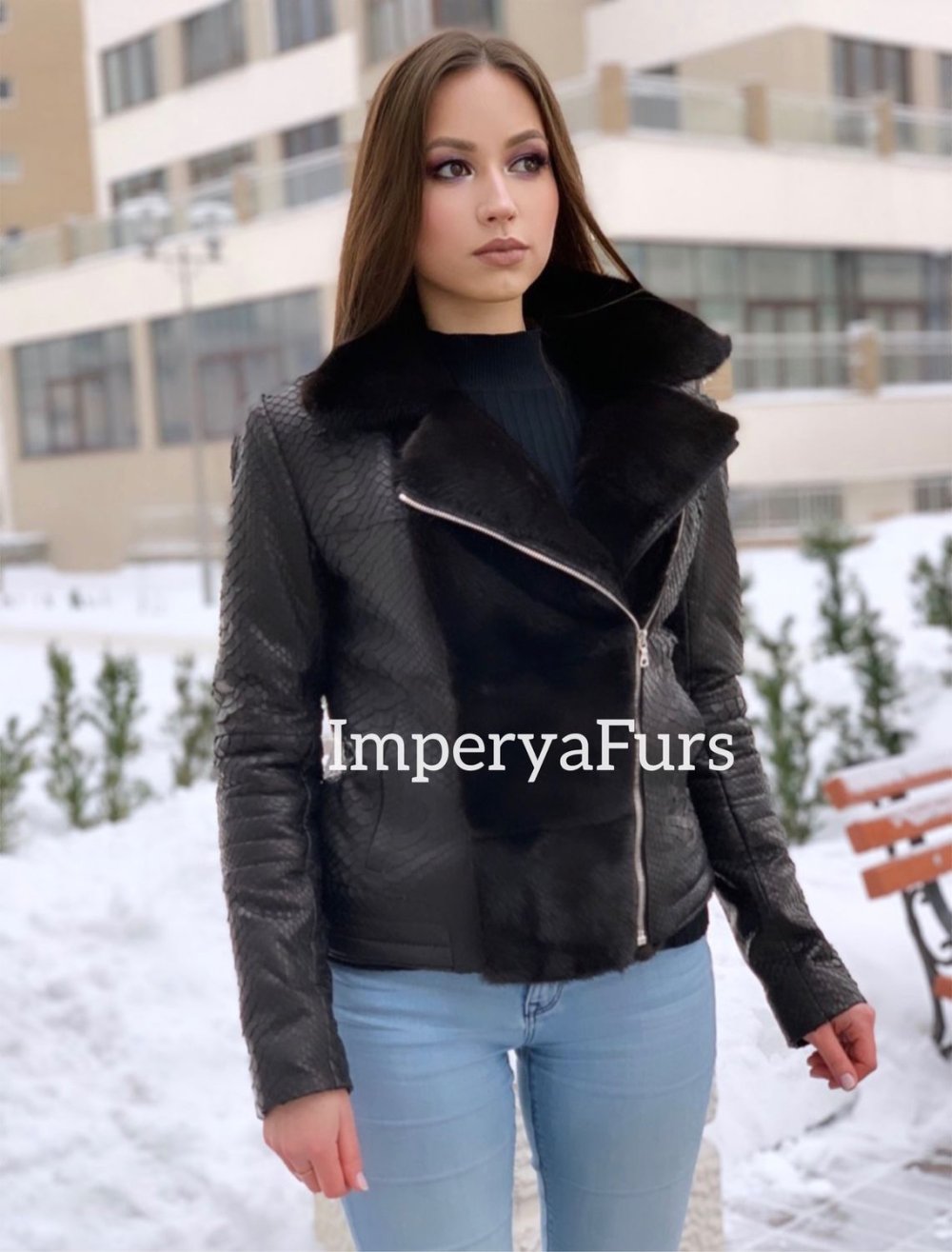 Max Mara куртка с норковым воротником