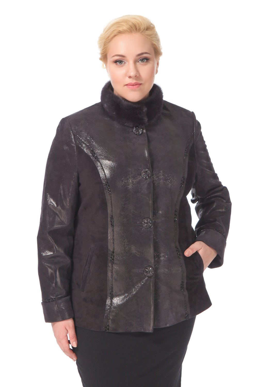 Замшевая куртка женская
