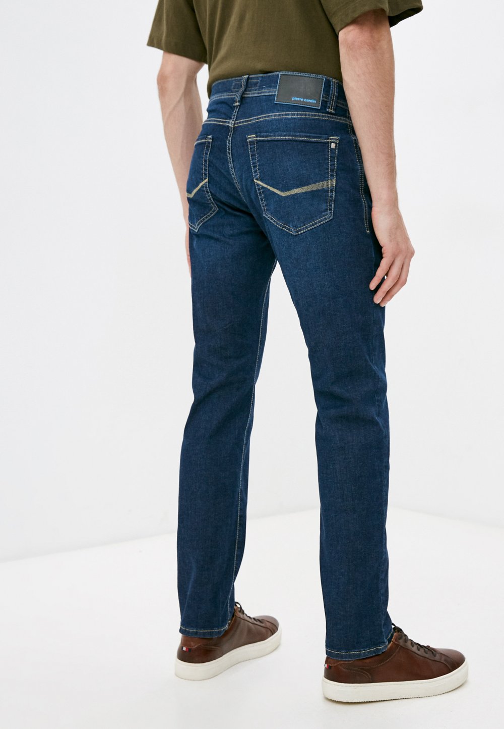 Джинсовые брюки мужские с косыми карманами