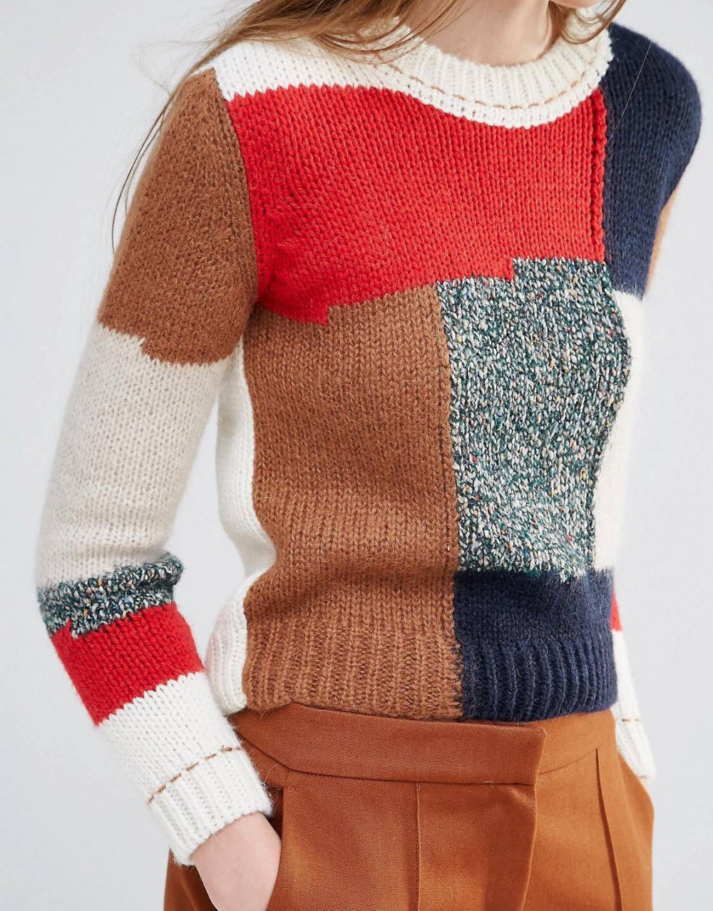 Двухцветный свитер