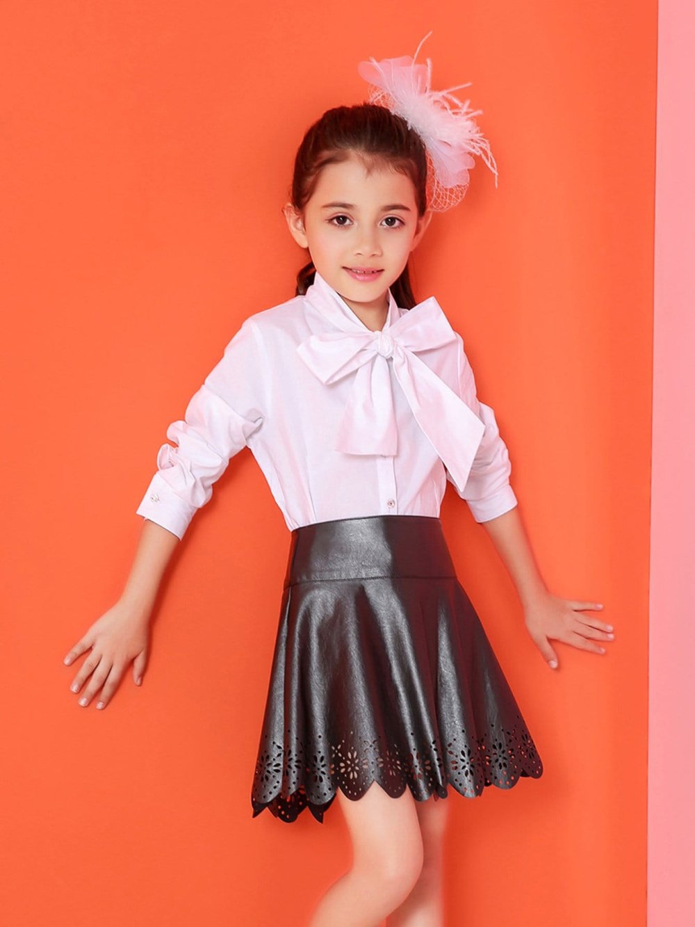 Кожаная юбка солнце