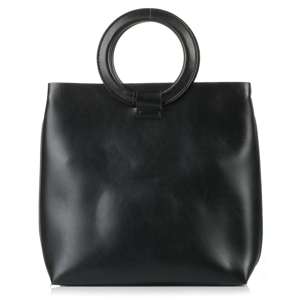 Сумка с металлическими ручками кольцами