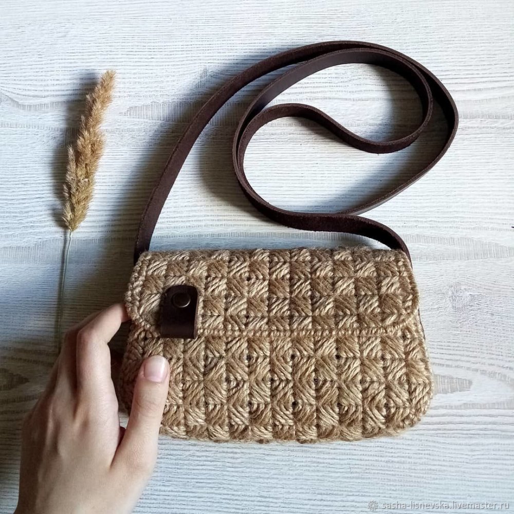 Сумка черная с ручками кольцами