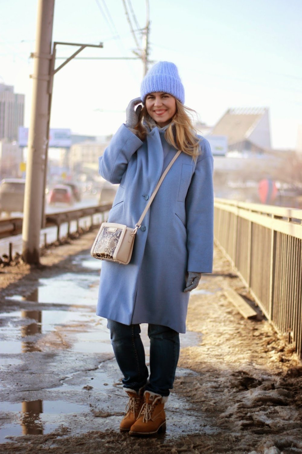 Образы с синим пальто халат хиджаб