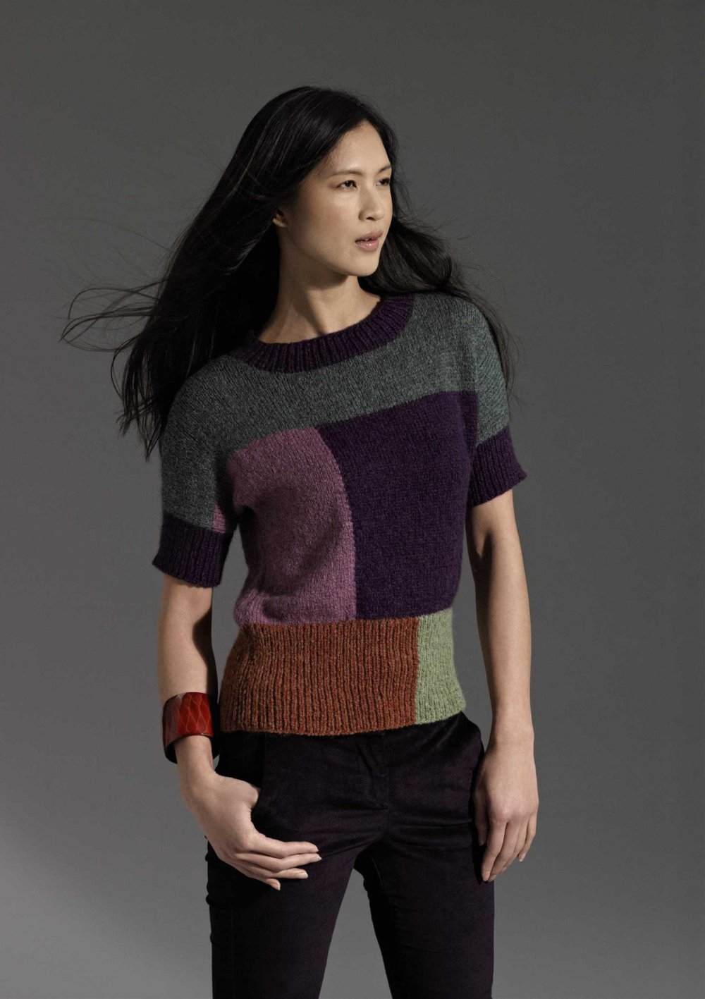 Двухцветный джемпер