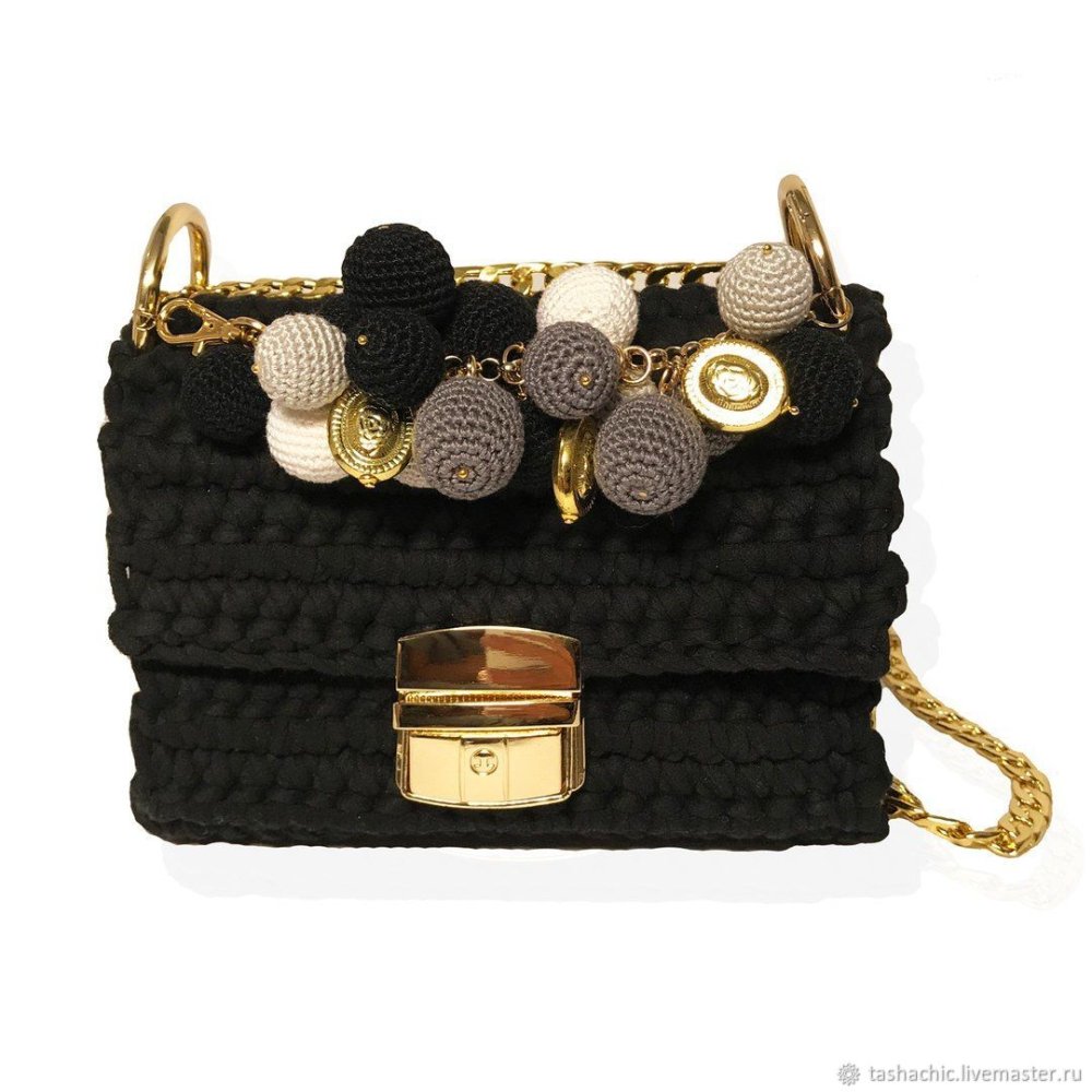 Сумка из трикотажной черная