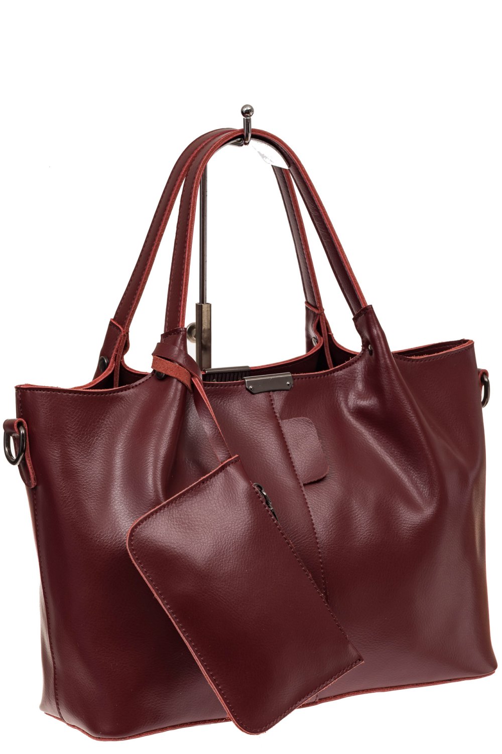 Сумка шоппер женская бордо