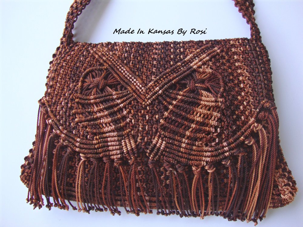Сумка макраме из трикотажной пряжи