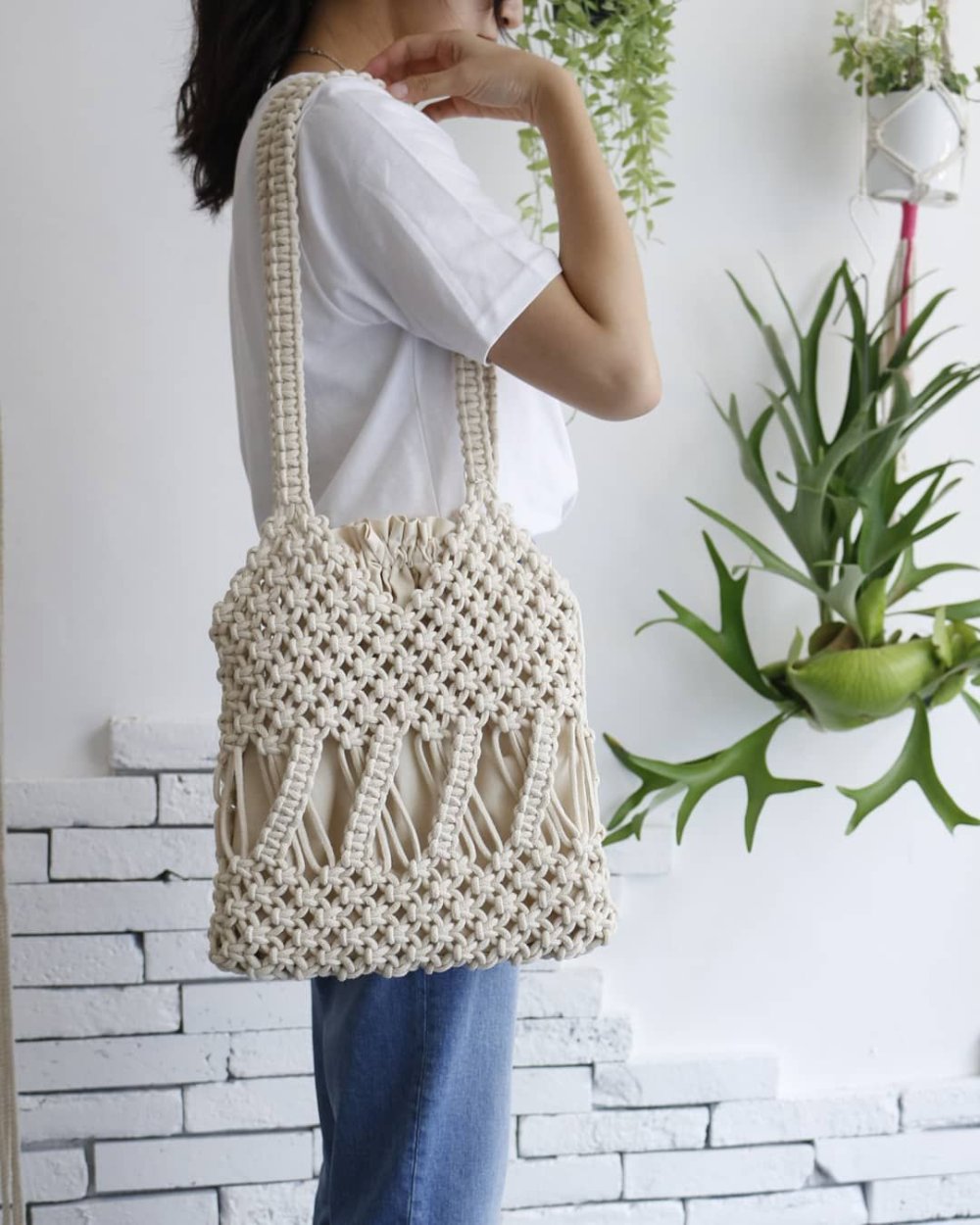 Большая сумка макраме