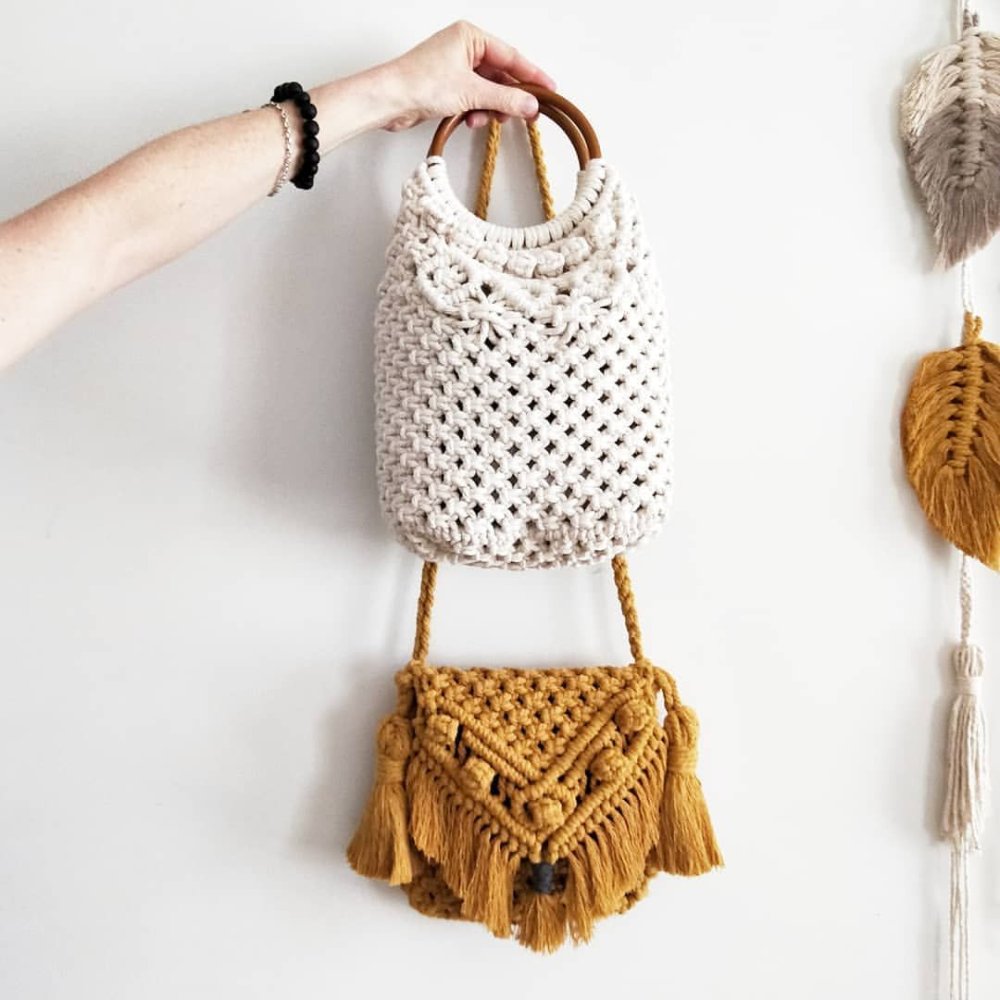 Большая сумка макраме