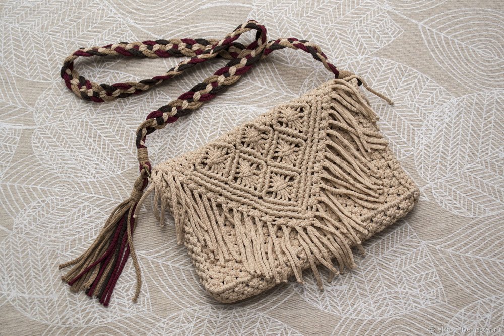 Сумка Прада макраме белая