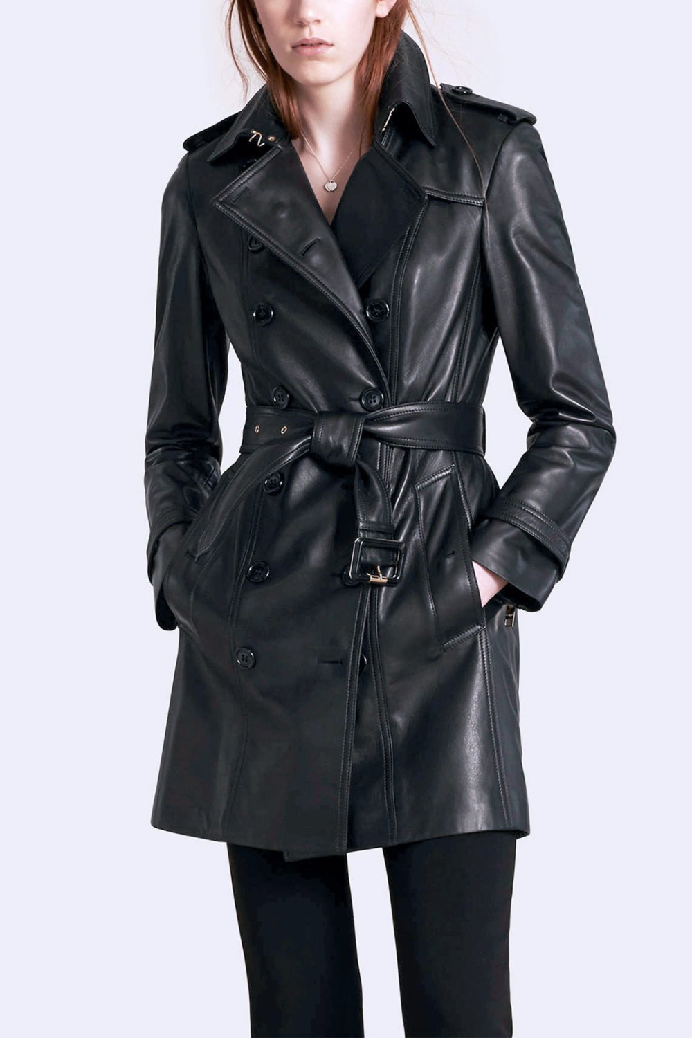 Ashley Brooke Designermode кожаный плащ