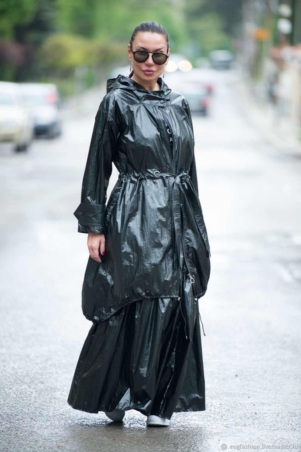 Кожаный плащ Diane von Furstenberg