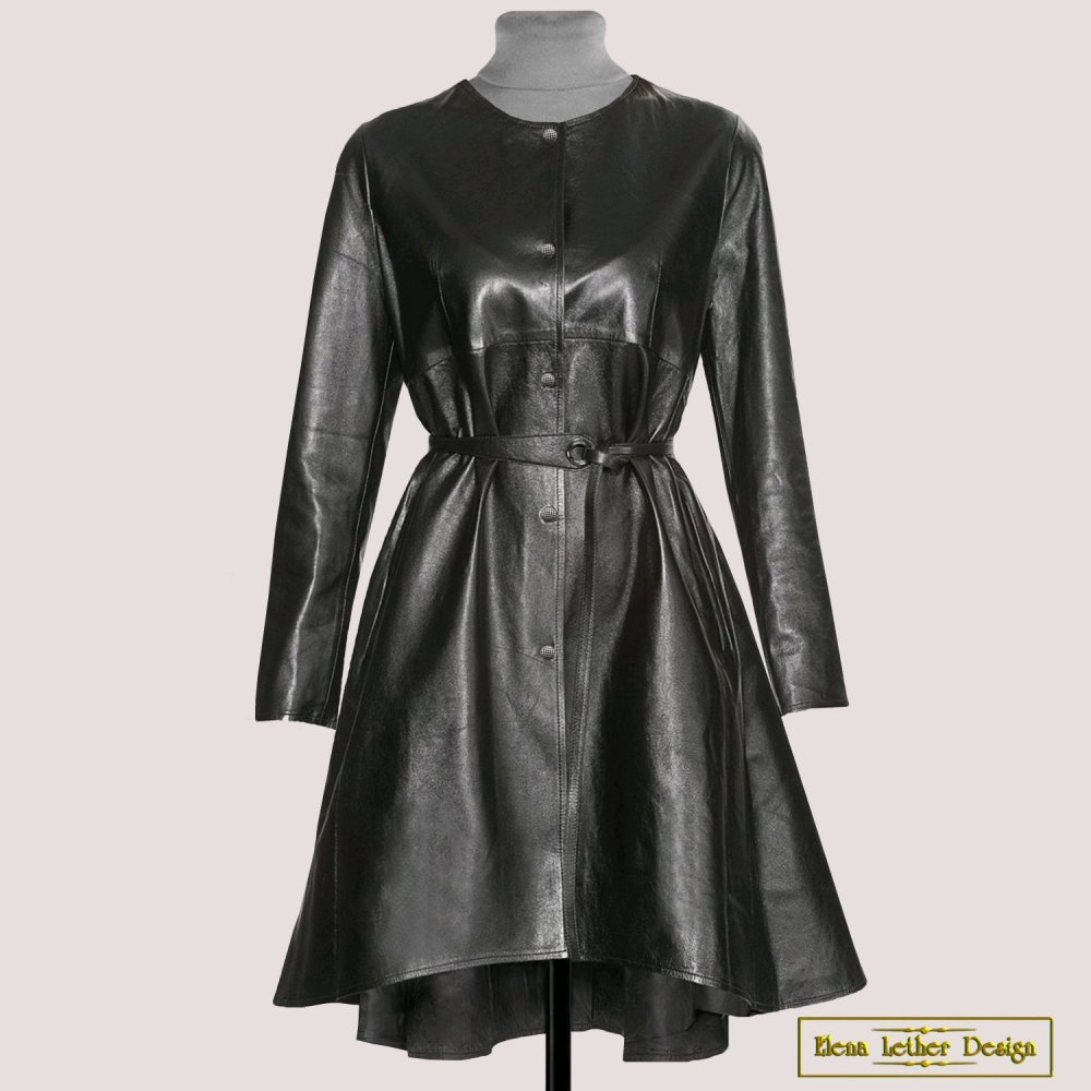 Кожаный плащ Массимо дутти