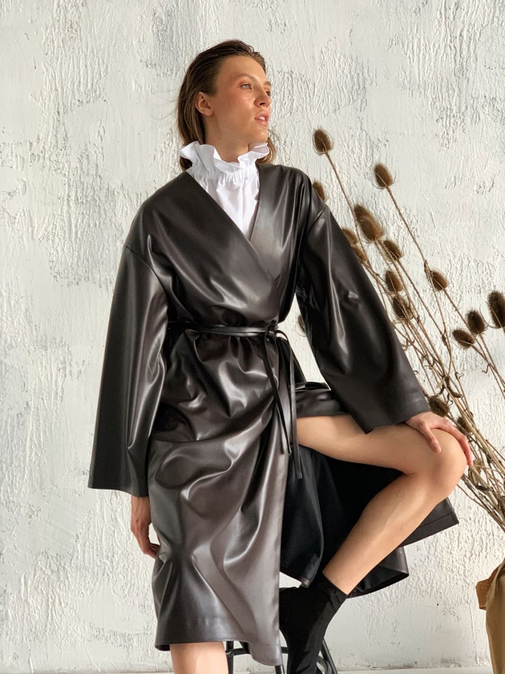 Кожаный тренч Burberry