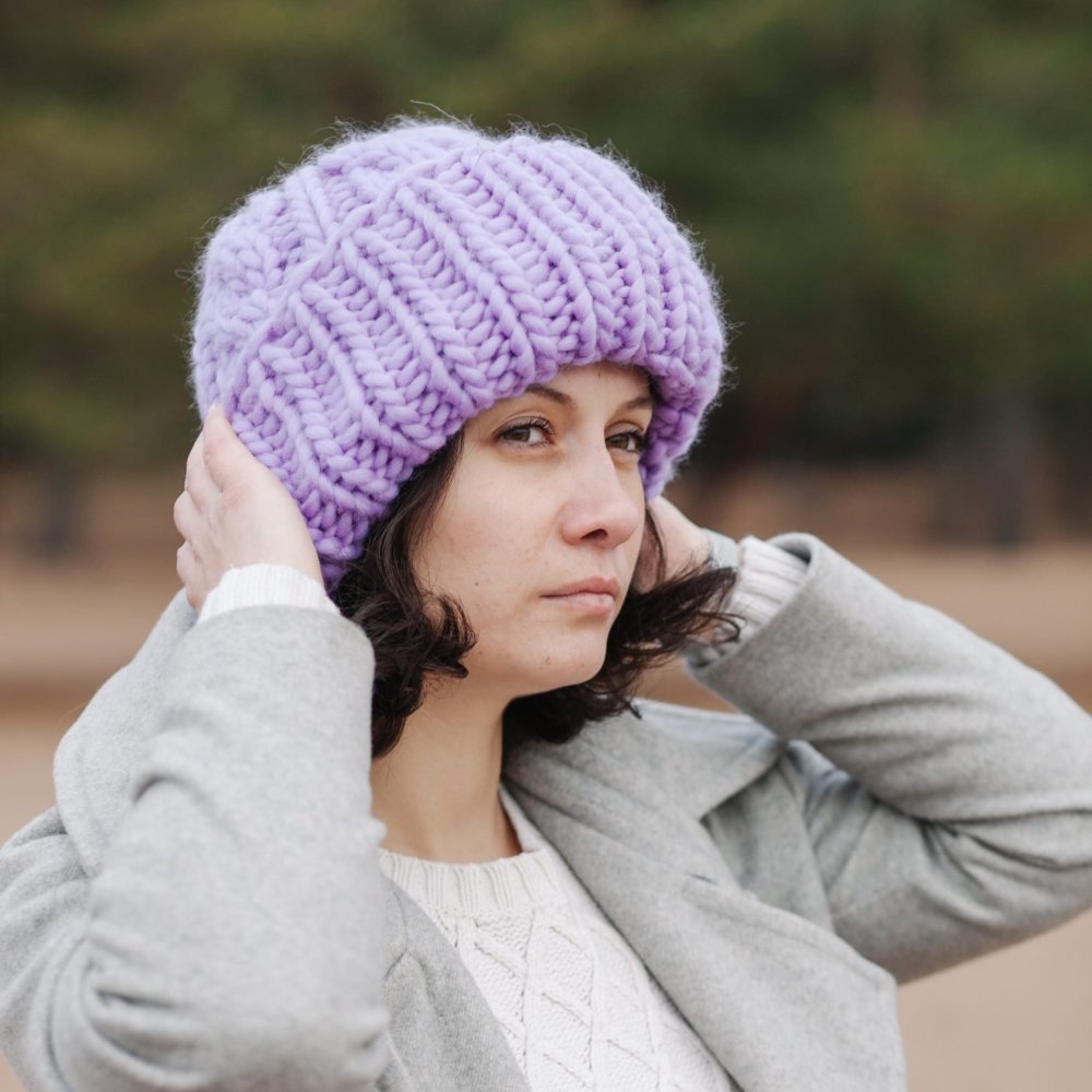 Шапка цвета морской волны