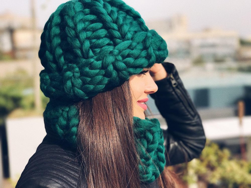 Объемная шапка берет