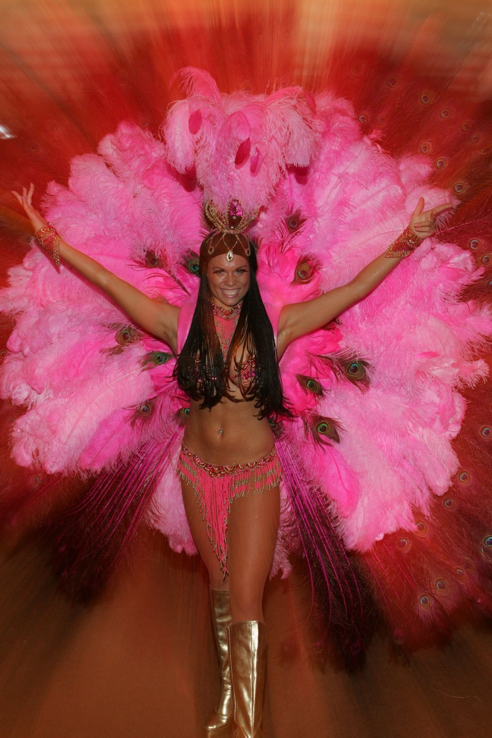 Sport Latin Dress with Feather