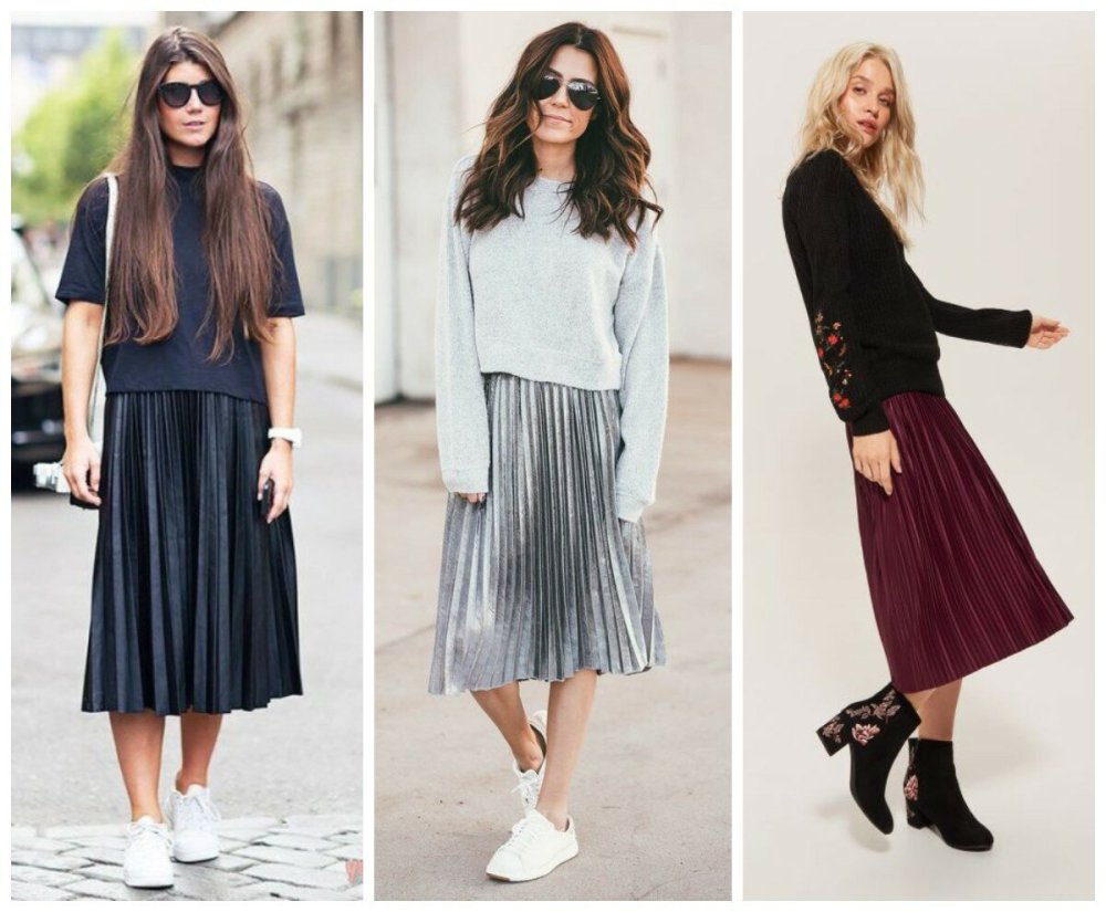 Юбка Марк Спенсер плиссе плюс-сайз