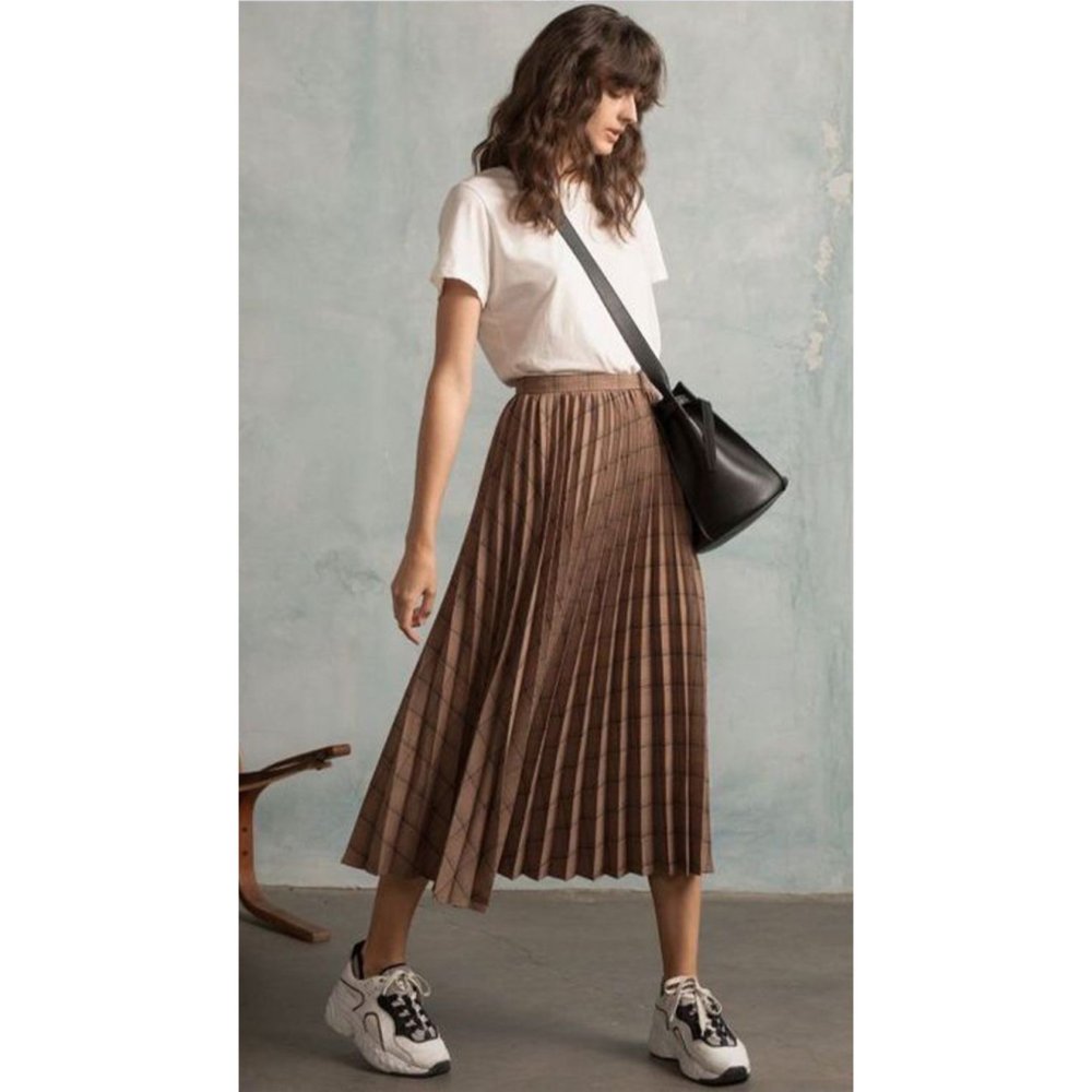 Юбка плиссе манго миди