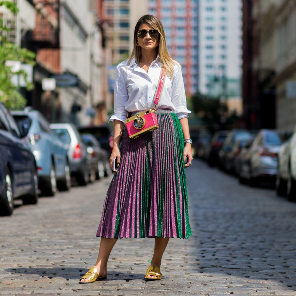 Юбка Imperial плиссе серая