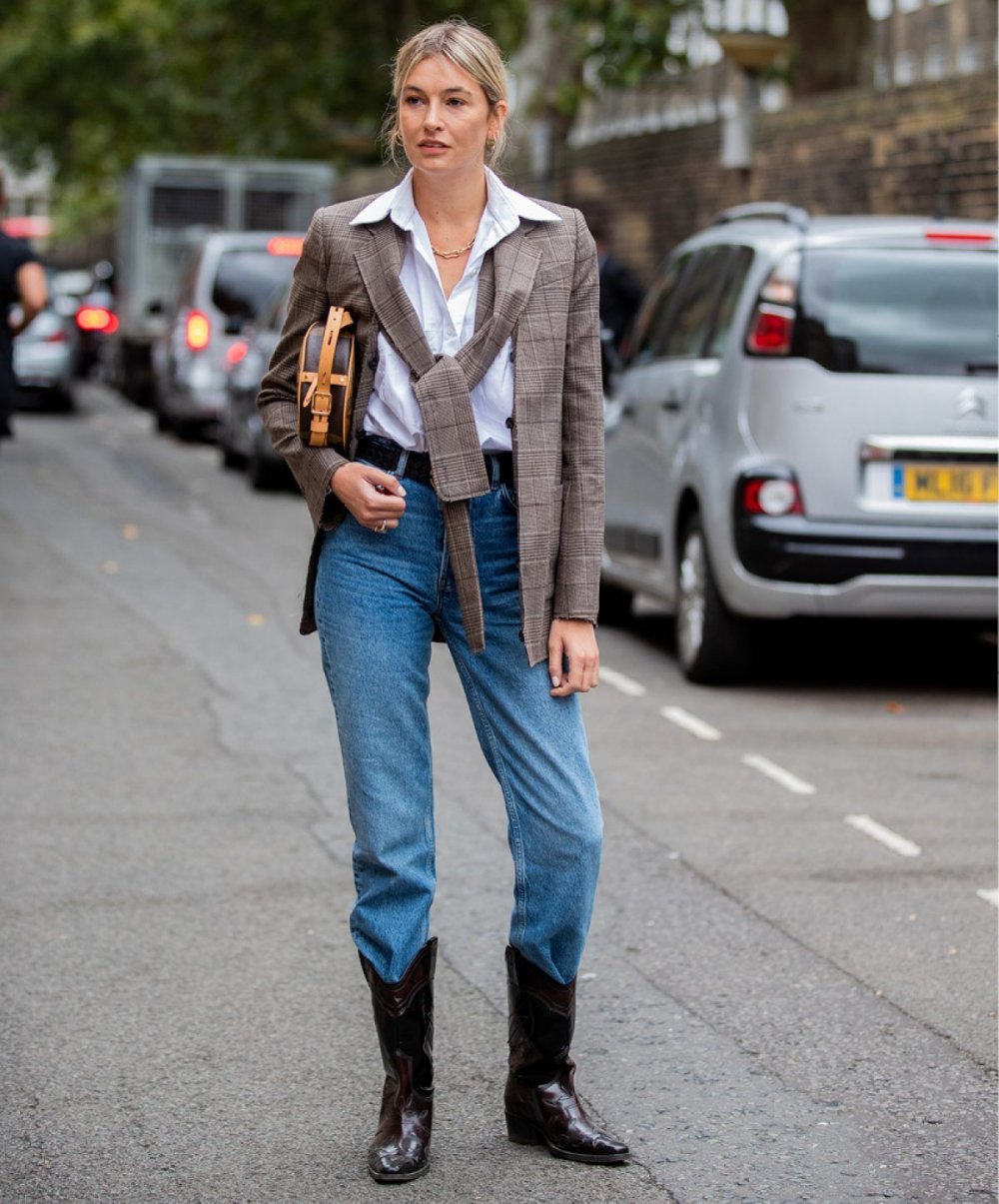 Джинсы с сапогами