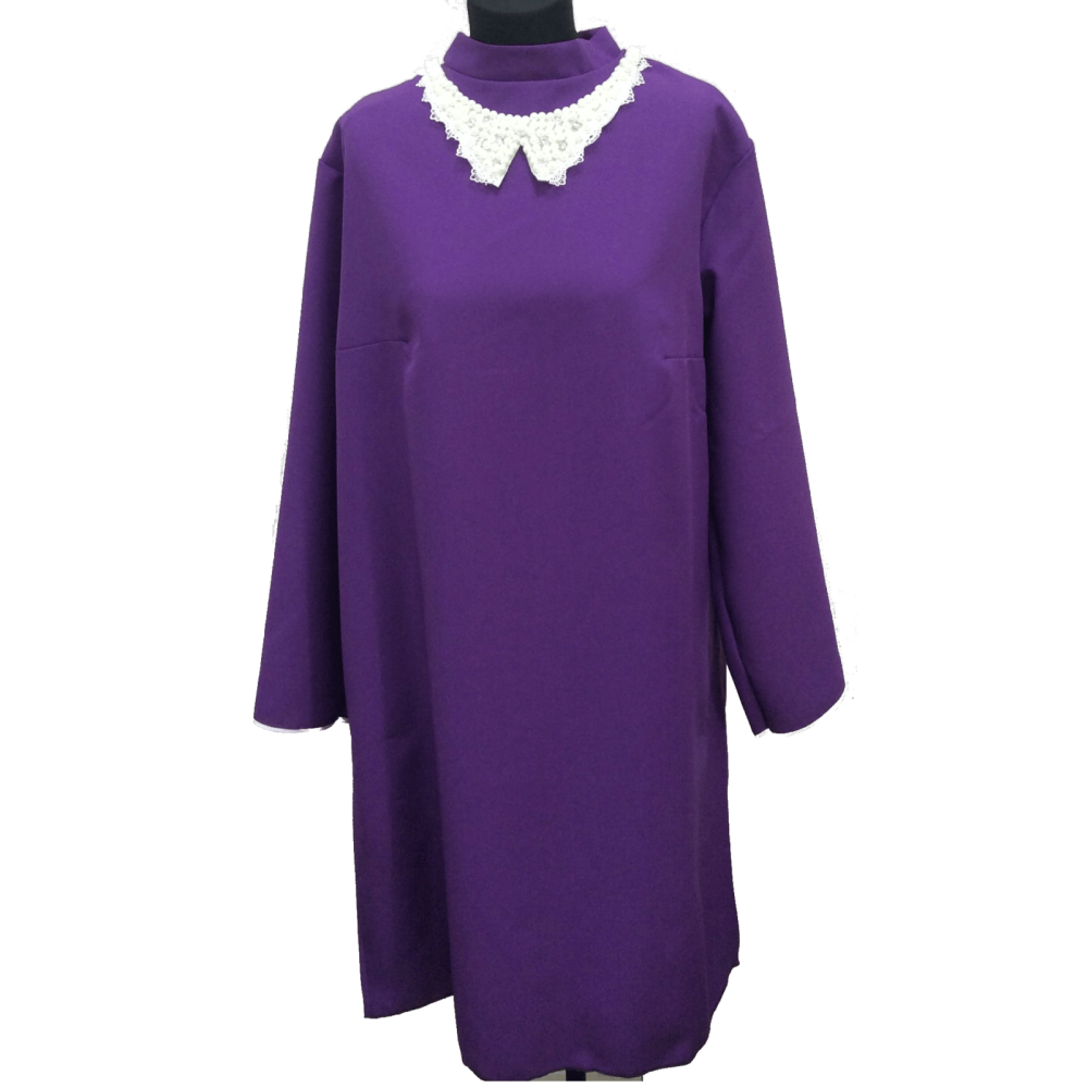 Платье ритуальное воротник шитье