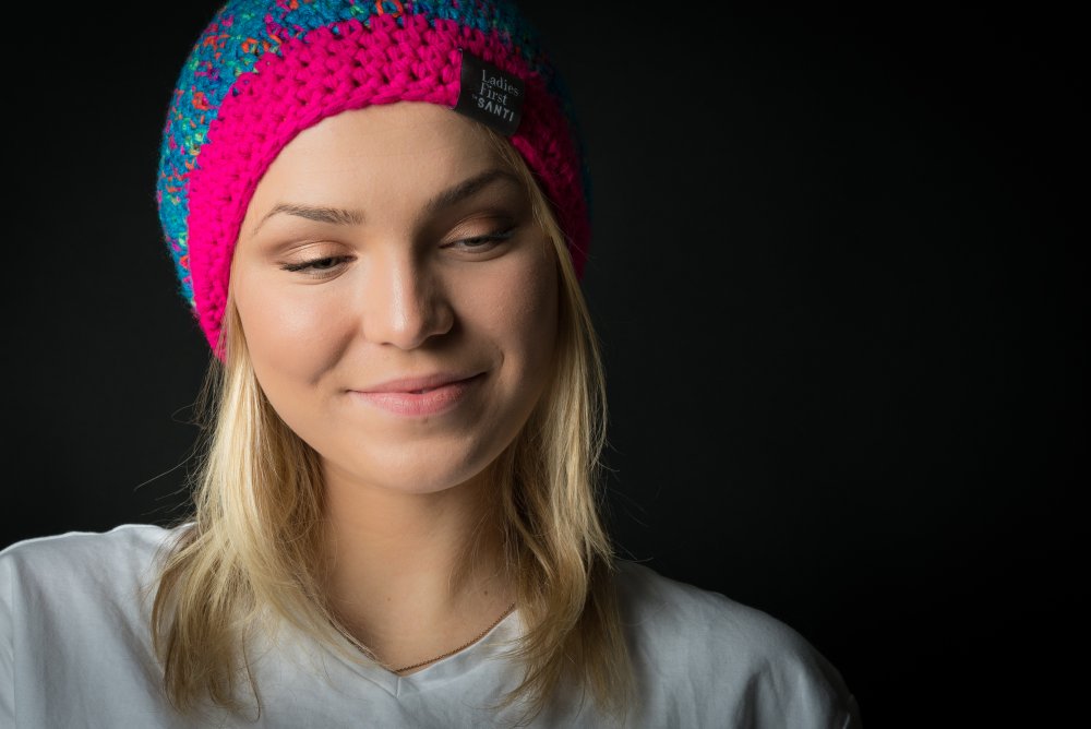 Шапка лицевыми и изнаночными