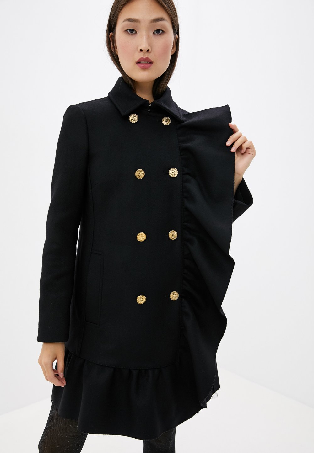 Черная накидка с воланами