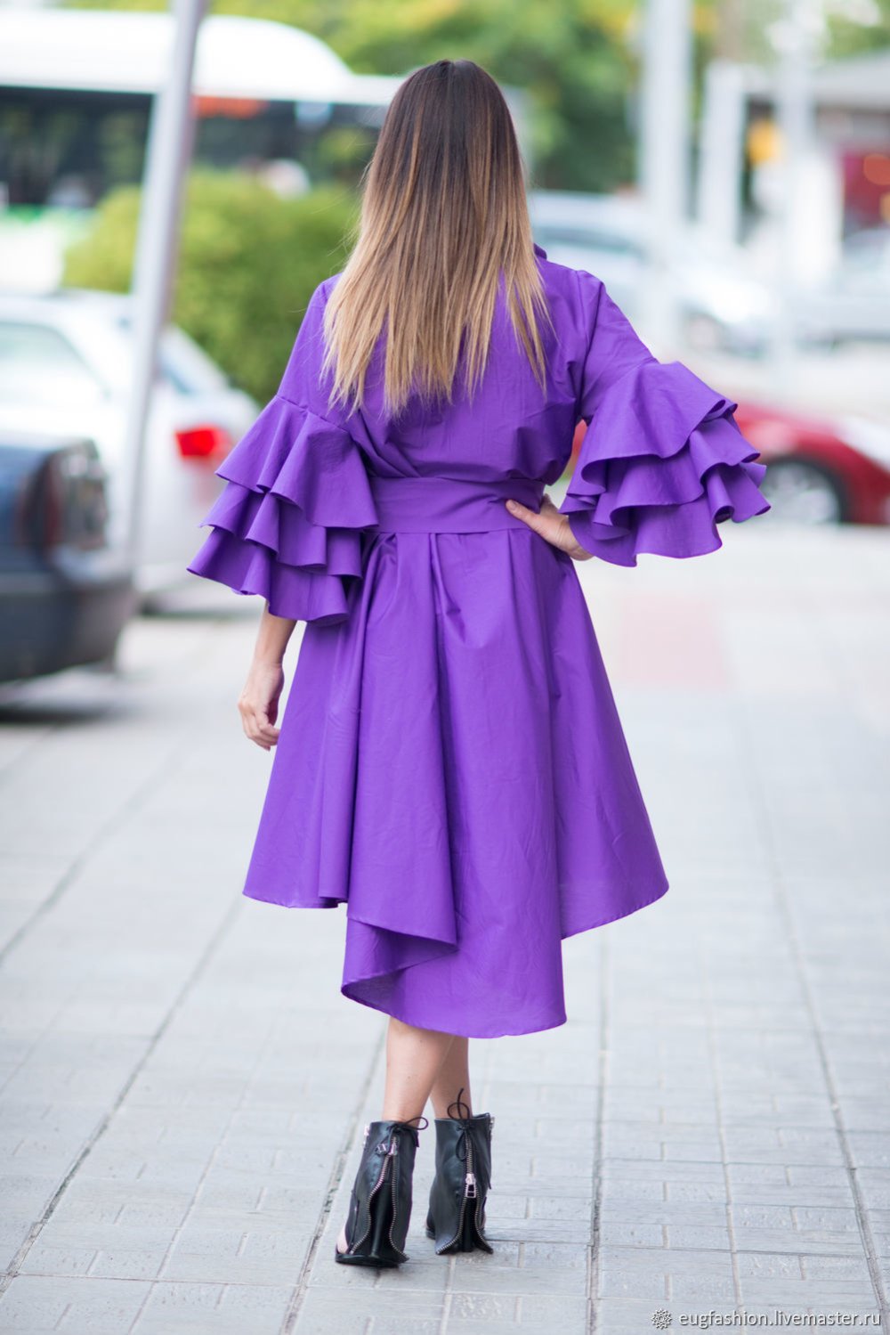 Пальто с оборками