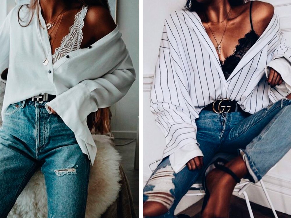 Обращы с ьбелыми рубашкам