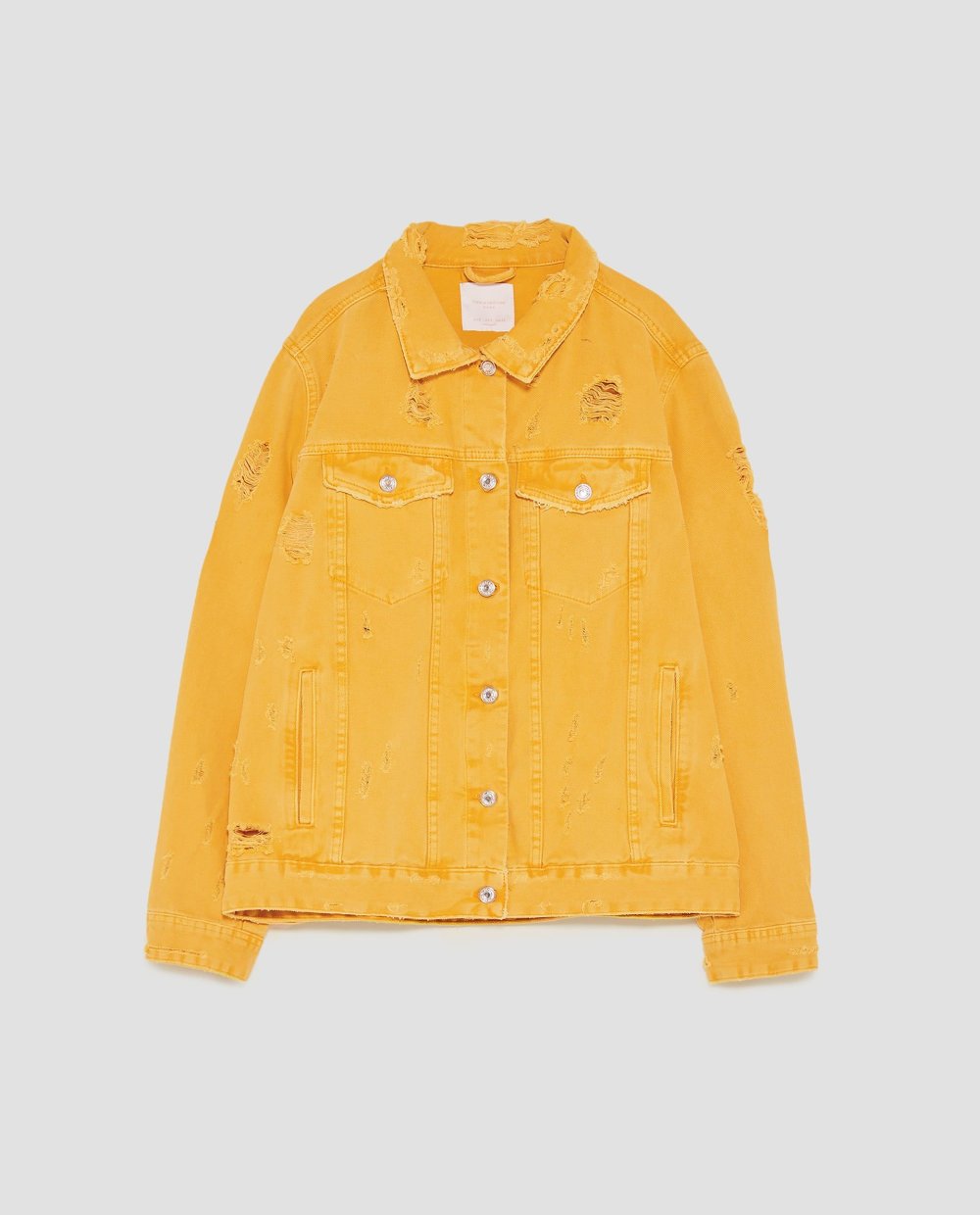 Желтая джинсовая куртка