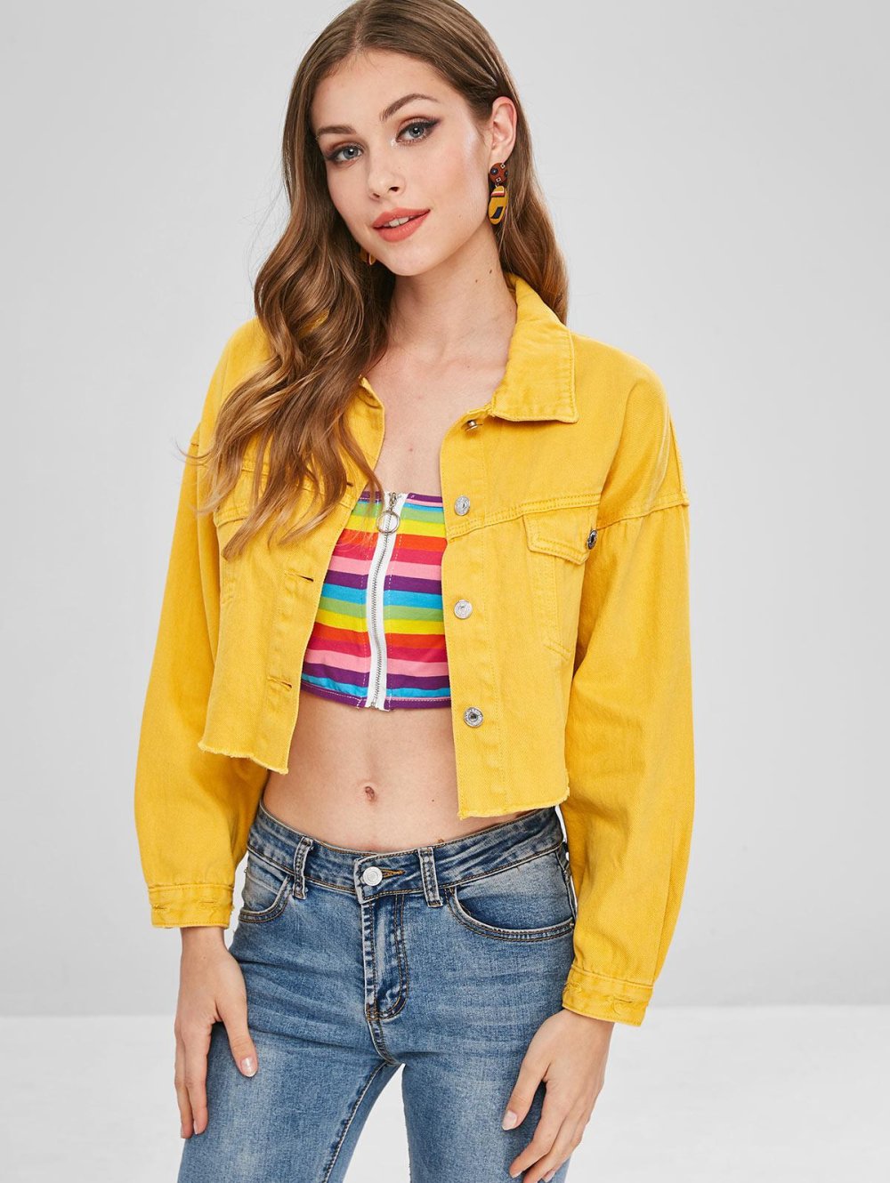 Желтая джинсовка мужская