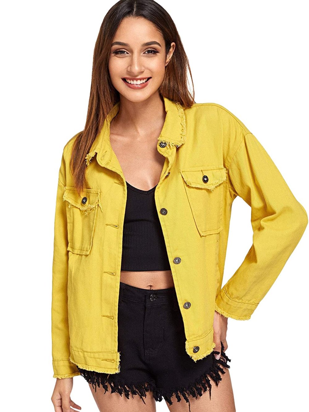 Желтая куртка джинсовая Оджи