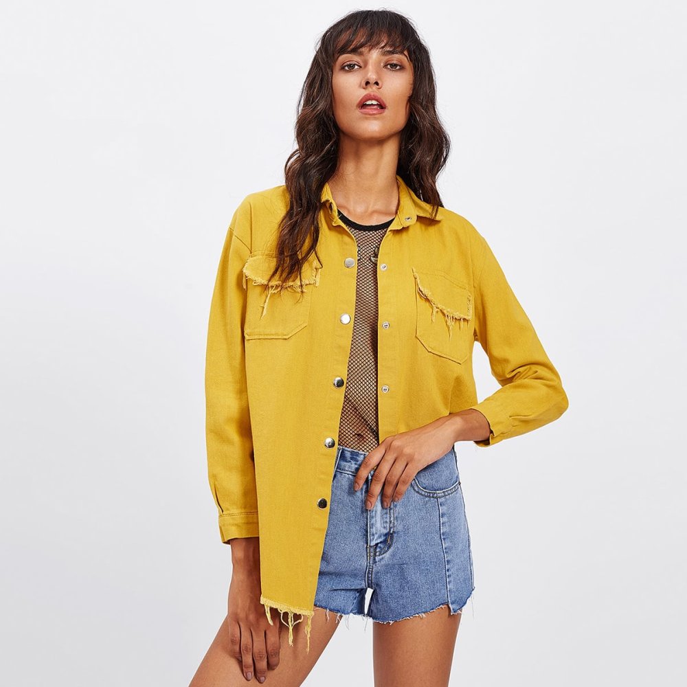 Женские джинсовки с трикотажем