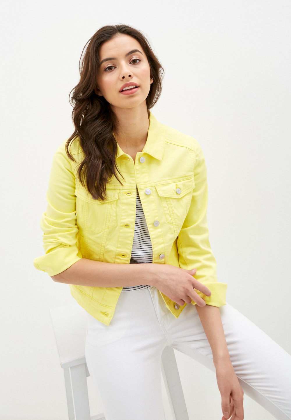 Zara желтая джинсовка