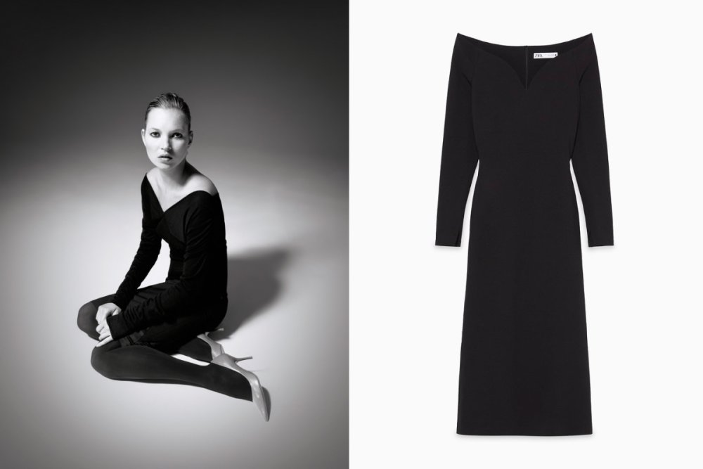 Бархатное платье Zara