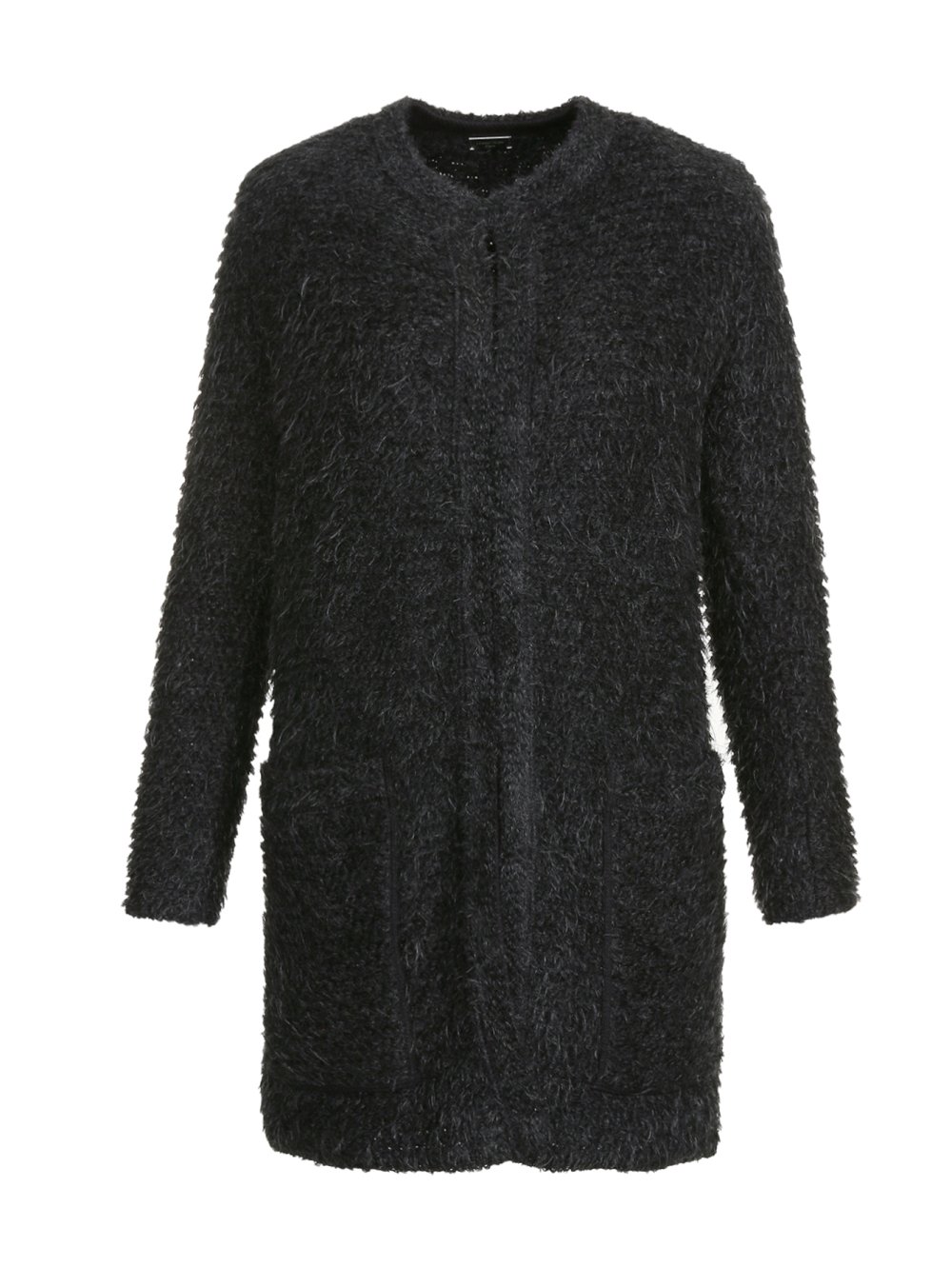 Пальто зеленое мохеровое