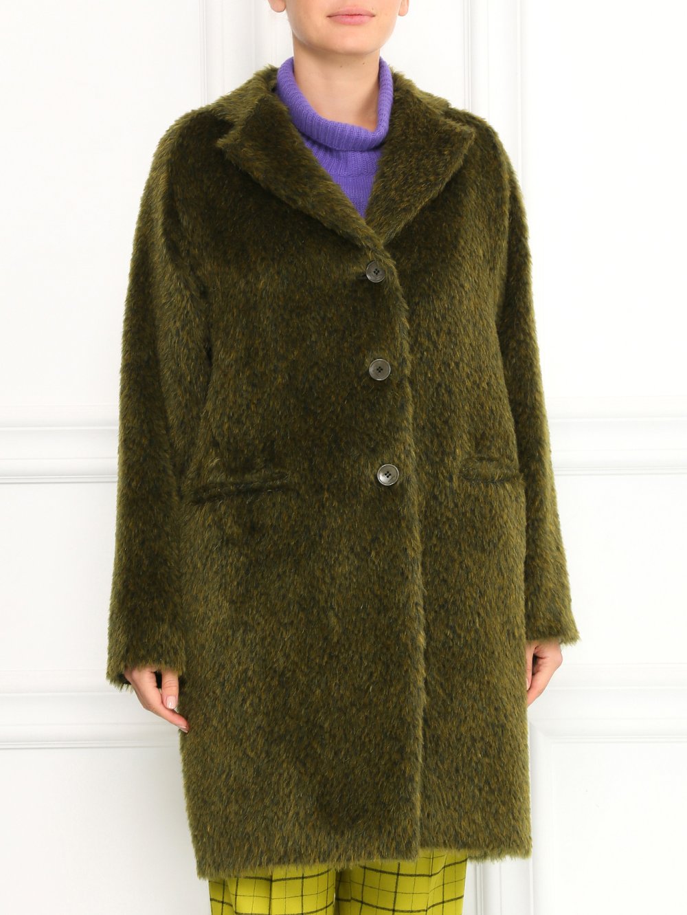 Вязание махеровое пальто