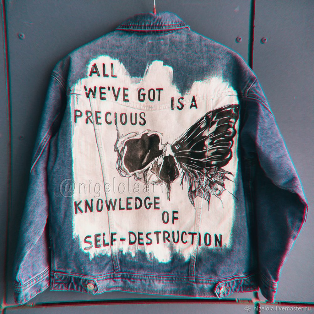 Надписи на джинсовке