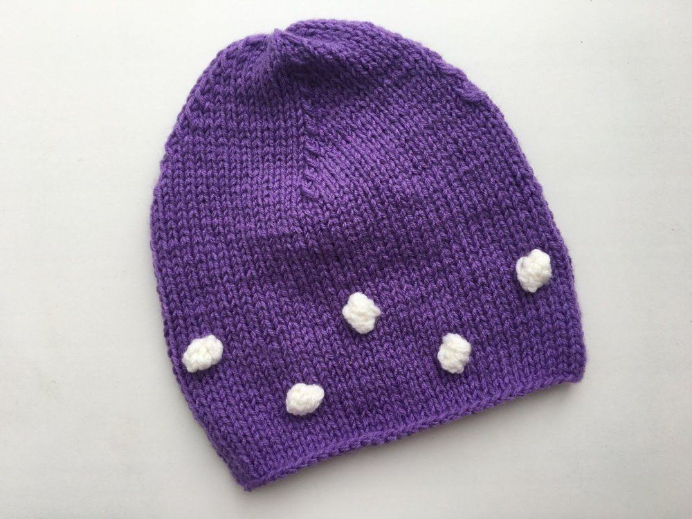 Шапка бини Лавандовая