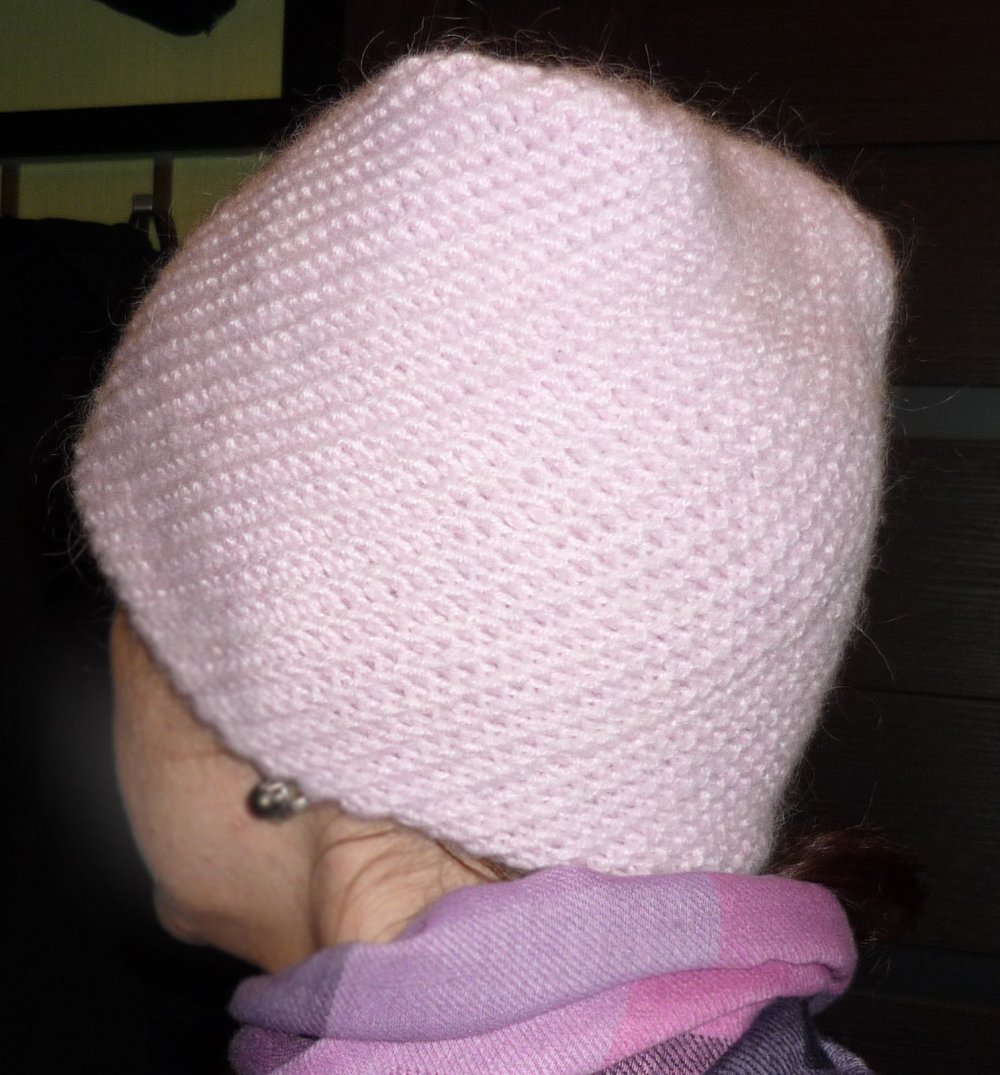 Шапка лицевыми и изнаночными