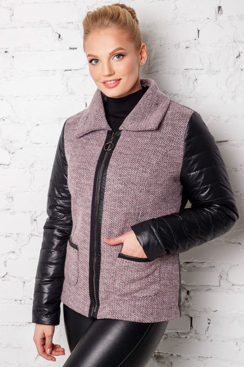 Кожаные куртки для полных женщин