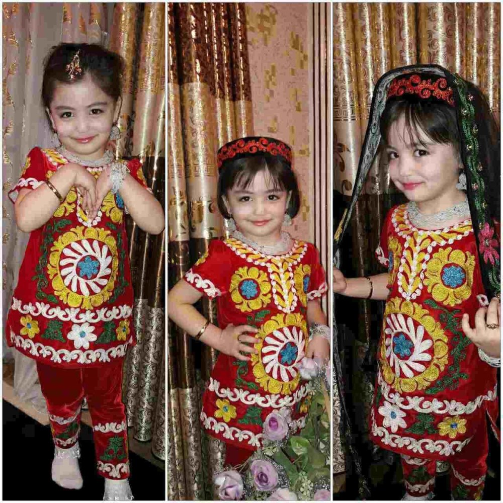 Таджикистан детский национальный костюм чакан