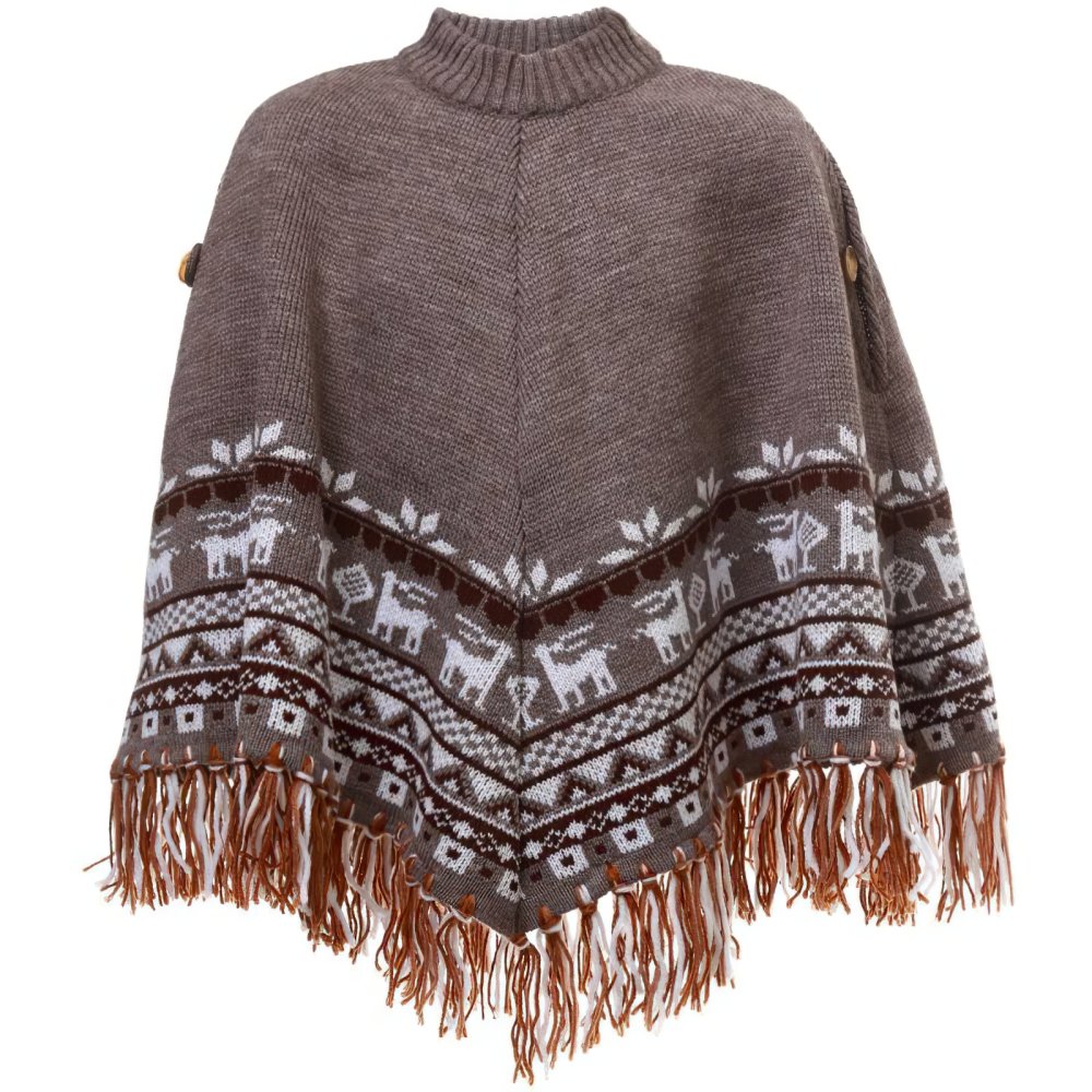 Свитер пончо розовое