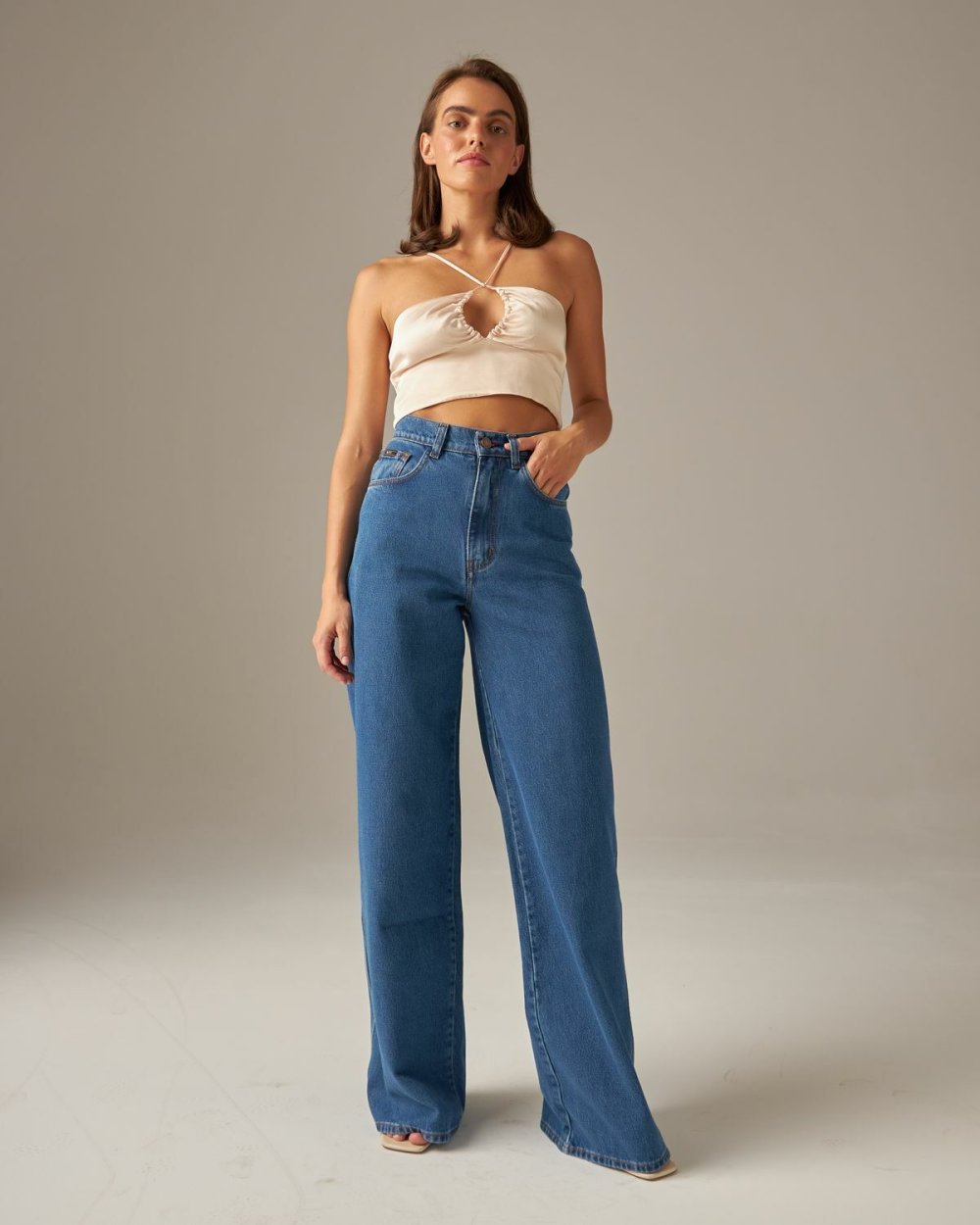 Палаццо брюки женские плюс сайз