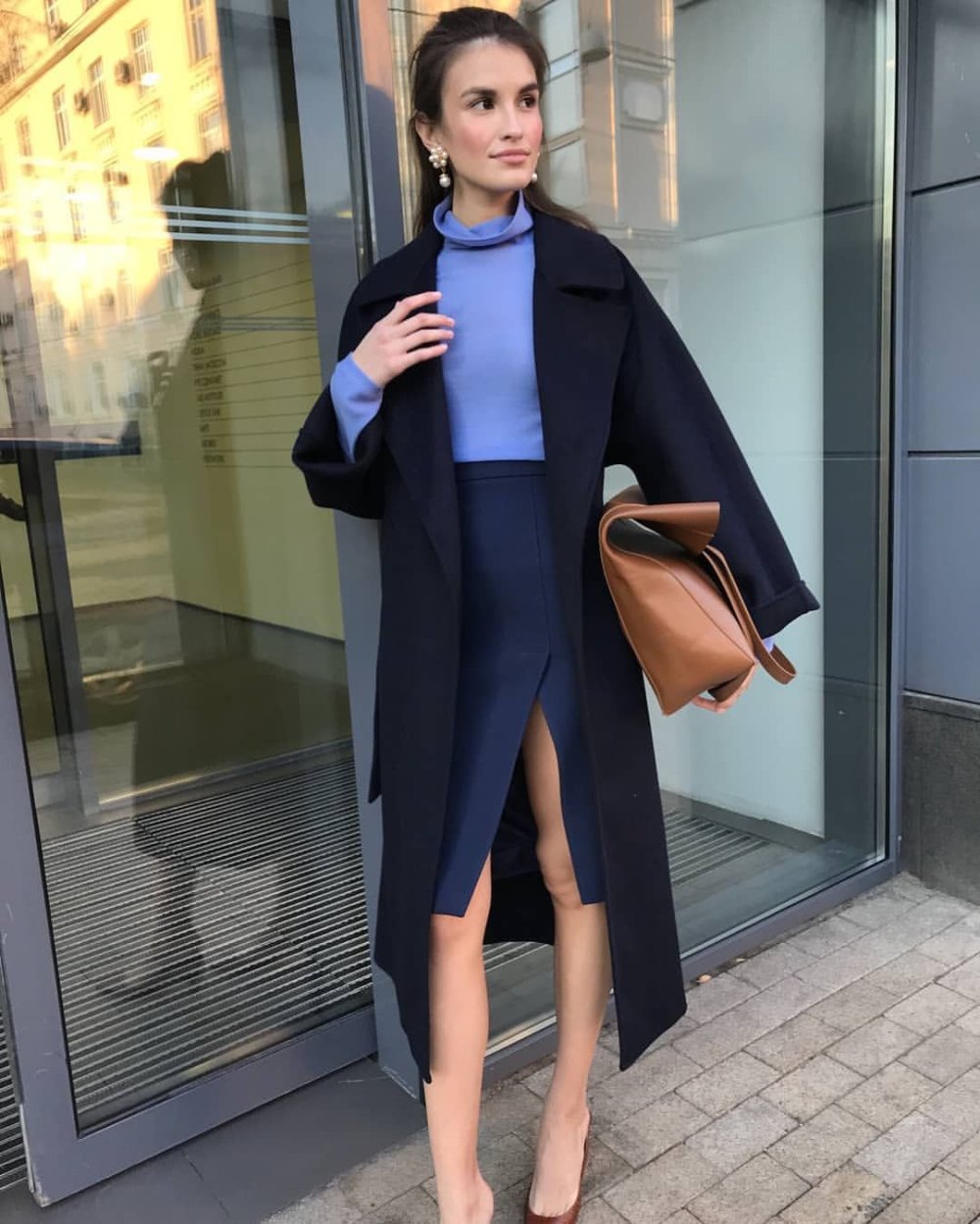 Пальто женское красное длинное