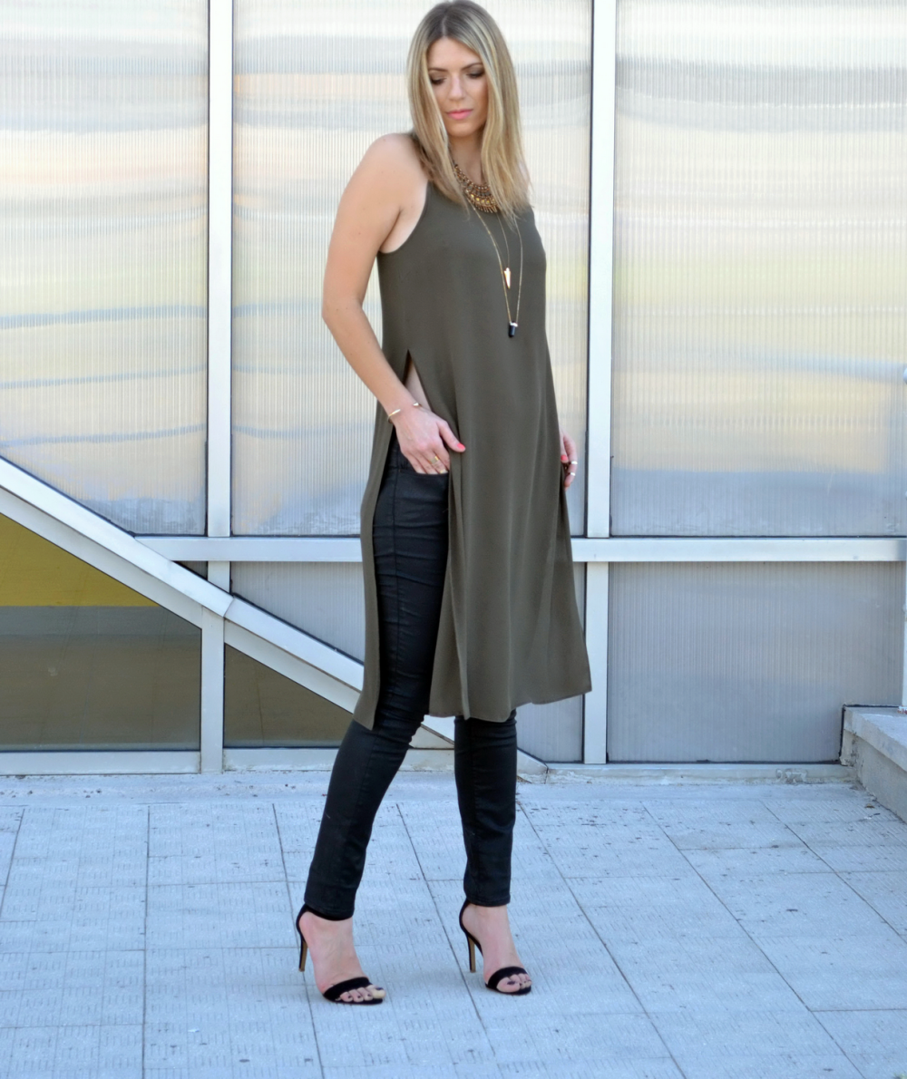 Пальто с длинными разрезами