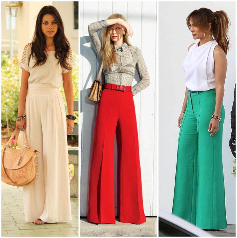 Брюки палаццо для груши